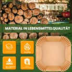 Pietuley 225er Backpapier-Set für Ninja AF500EU & Cosori – Heissluftfritteuse Zubehör – Bild 7