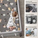 SPRX Laufstall Baby 127x127 cm – Faltbarer Sicherheitslaufstall mit Alphabetmatte & Ozeanbällen – Bild 4
