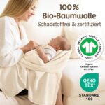 Merle Toys® Premium Babydecke 80x100 cm Bio-Baumwolle – GOTS & Oeko-TEX zertifiziert – Bild 2
