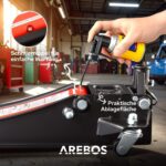 Arebos 3T Hydraulischer Rangierwagenheber flach – 75-505 mm für tiefergelegte Fahrzeuge – Bild 6