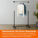 Amazon Basics Kleiderstange mit Rollen – Höhenverstellbar 134–161 cm – Bild 8