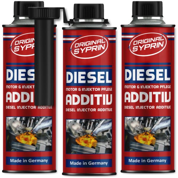 SYPRIN Original Diesel Additiv 3x250ml – Kraftstoffzusatz für optimale Motorleistung