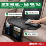 ATHLON TOOLS 2er-Set Kindersitzunterlage mit Seitenschutz & Isofix – Autositzschutz – Bild 2