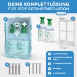 FLEXEO Augenspülstation mit 2 × 500 ml NaCl 0,9% – Wandmontage & Notfallausstattung – Bild 4
