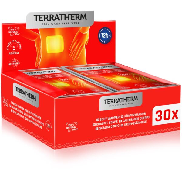 TerraTherm Wärmepflaster 30er Set – 12h Tiefenwärme für Rücken, Nacken & Schulter