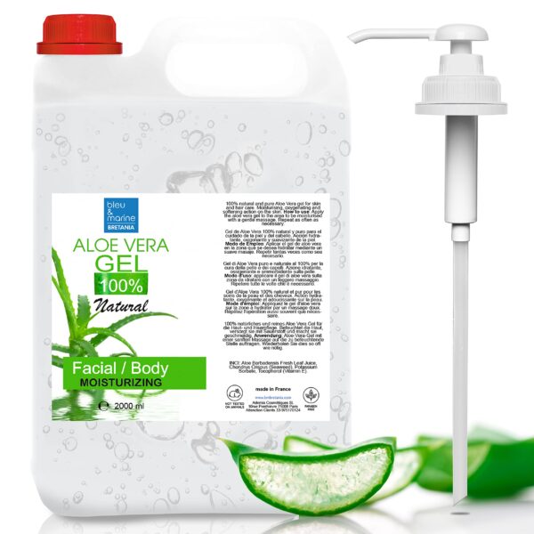 Aloe Vera Gel 2000 ml Bio Kanarische Inseln – 100% Rein & Vegan für Haut & Haare