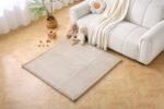 Hakuna Matte CloudSoft Spielmatte 1,27x1,27m Beige – Premium Babyteppich mit OEKO-TEX Zertifikat