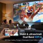Philoent Smart Projektor 4K/1080P – Ultrakurzdistanzbeamer mit WiFi 6 & Auto-Trapezkorrektur – Bild 3
