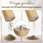 ElbFuchs® Salz- und Pfeffermühle Holz Set – Keramikmahlwerk für Hochzeit & Einzug – Bild 5