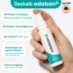 ODABAN 2 x 30 ml Antitranspirant Spray mit Aluminiumchlorid – Langzeitschutz gegen starkes Schwitzen für Männer & Frauen – Bild 2
