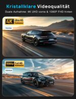 Navycrest Q7 Dashcam 4K+1080P Vorne Hinten – Dual Auto Kamera mit 5GHz WiFi & Parküberwachung – Bild 2