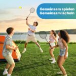 AboveGenius Badmintonschläger 4er Set – Komplettset mit 6 Federbällen für Anfänger – Bild 9