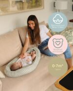 molis & co Babynest 90 x 50 cm – Bio-Baumwolle Oeko-TEX – Kuschelnest Neugeborene – Bild 4