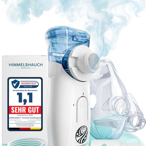 HIMMELSHAUCH MEDICAL Ultraschall-Inhalator – Mesh Nebulizer für Babys, Kinder & Erwachsene