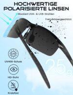 ATTCL Polarisierte Sonnenbrille Herren mit UV400 – AL-MG Rahmen für Sport & Autofahren – Bild 4