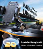 VICSEED KFZ Handyhalterung mit 20kg Saugnapf & Lüftungsclip – 360° drehbar für iPhone & Samsung – Bild 3