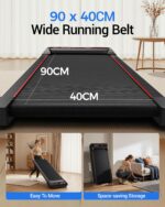 UMAY Klappbares Laufband mit 15% Steigung – Heimtraining bis 136 kg Belastung – Bild 8