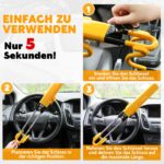 Tevlaphee Lenkradkralle mit Doppelstangen-Design – Diebstahlsicherung für Auto, SUV & Wohnmobil – Bild 6
