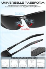ATTCL Polarisierte Sonnenbrille Herren mit UV400 – AL-MG Rahmen für Sport & Autofahren – Bild 7