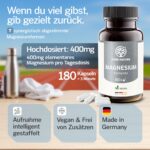 Magnesium Komplex 400 mg – 7in1 Formel mit Bisglycinat & Citrat – 180 Kapseln – Bild 2
