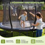 Devoko Gartentrampolin mit Sicherheitsnetz & GS-Zertifikat – Kindertrampolin für sicheren Sprungspass – Bild 4