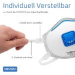 VEVOX FFP3 Atemschutzmaske mit Ventil – Zertifiziert nach EN149 für optimalen Schutz – Bild 5
