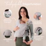 Boba Bliss Babytrage ab Geburt bis 16 kg – 2-in-1 Hybrid Carrier ohne Binden für Neugeborene – Bild 6