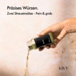 KIVY Gewürzgläser Set 24x 120ml mit Streueinsatz & 240 Etiketten – Luftdichte Gewürzbehälter – Bild 6