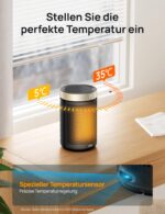 DREO Heizluefter 1500W PTC-Keramik mit Thermostat – 34 dB leise Elektroheizung fuer Raeume – Bild 8