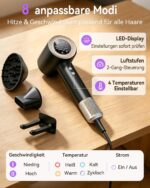 Vasip Ionen-Haarföhn 160.000 U/min mit Diffusor – Leiser Haartrockner für schnelles Styling – Bild 7
