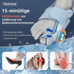 Tech Love Hallux Valgus Korrektur Schiene mit Kältepad – 3-Winkel Fussortheese für Damen & Herren – Bild 4