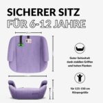 OWEN Sitzerhöhung Auto mit ISOFIX – ECE R129 geprüft für 15–36 kg | Lila – Bild 2