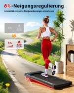 Superun Walking Pad mit 6% Steigung – Intelligentes Schreibtisch-Laufband bis 136 kg – Bild 3