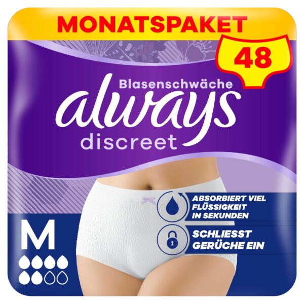 Always Discreet Plus Inkontinenz-Höschen Grösse M – Starker Schutz für Frauen