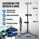Monzana® Fahrrad-Montageständer Profi 50 kg – Höhenverstellbar für E-Bikes & Mountainbikes – Bild 2