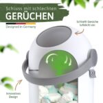 Forche® Windelmülleimer mit Kugelkopfverschluss – Geruchsdicht ohne Nachfüllkassetten – Bild 2