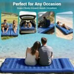JATEKA Aufblasbare Isomatte 12 cm – Ultraleichte Camping Luftmatratze mit Fußpumpe – Bild 7