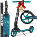 RE:SPORT Cityroller höhenverstellbar & klappbar bis 100 kg – Tretroller mit Klingel für Kinder & Erwachsene