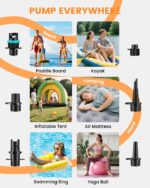 Aurethryon Elektrische SUP Pumpe 20 PSI mit Akku & 12V – Hochdruck Luftpumpe für Paddleboard – Bild 7