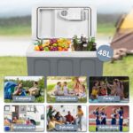 UISEBRT 48L Thermo-Elektrische Kühlbox mit Rollen – 12V/220V für Auto, Boot & Camping – Bild 7
