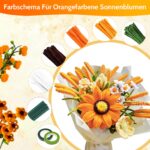 800er Pfeifenreiniger Blumen Set mit 13 Farben – Bastelset mit Zubehör von beanicus – Bild 5