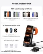 KLiHD 3-in-1 Wireless Ladestation – Schnellladen für iPhone, Apple Watch & AirPods mit 18W – Bild 4