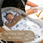 Totsy Baby Babydecke 75×60 cm mit Kissen – Zweiseitig Baumwolle & Plüsch für Neugeborene – Bild 4
