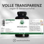 GREEN NATURALS Bromelain 750 mg – Hochdosiert mit 7.500 F.I.P. – 180 Kapseln – Bild 6