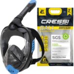 Cressi Bali Vollgesichtsmaske – CO2-sichere Schnorchelmaske mit Kamerahalterung für Erwachsene