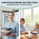 Hausfelder Aufschnittdosen Set 10-tlg – Stapelbare Frischhaltebehälter für Kühlschrank – Bild 5