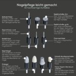 Beurer MP 84 Special Edition Elektrische Nagelfeile mit 10 Aufsätzen & LED-Licht – Kabelloses Maniküre-/Pediküreset für Hand- & Fußpflege – Bild 6