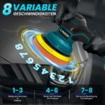 L1NXIXI 6 Zoll Orbital Poliermaschine für Makita 18V – 8 Geschwindigkeiten & 27er Set – Bild 3