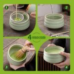 TEANAGOO Matcha Set 7-teilig – Authentische Tee-Zeremonie mit Bambusbesen & Keramikschale – Bild 6