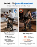 MERACH Heimtrainer Fahrrad mit Magnetwiderstand – Stilles Indoor Cycling Bike bis 136 kg – Bild 6